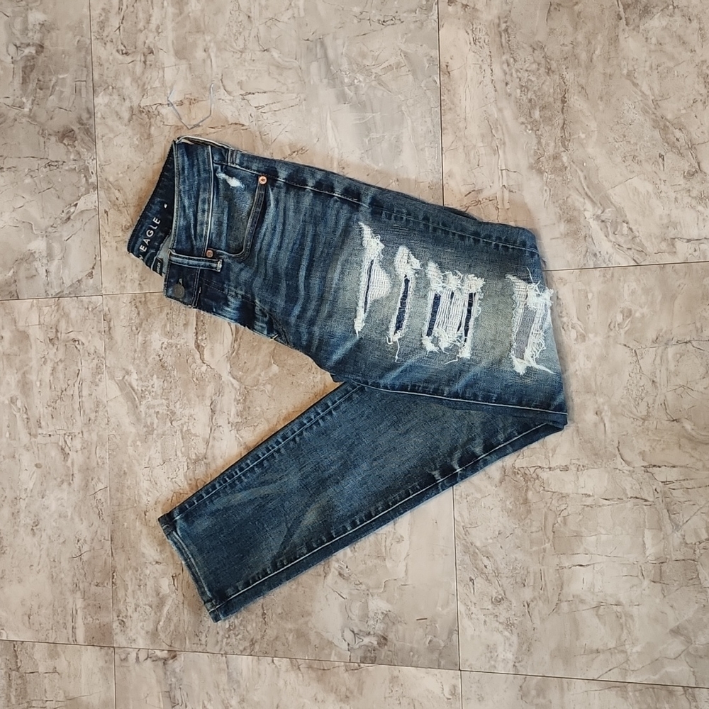 NWT Men's Distresssed American Eagle Next Level Airflex Skinny Size 28 x 32